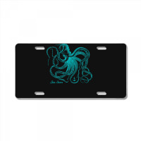 Octopus Cool Vintage Marine Biologist Ocean Sea Life 4 License Plate | Artistshot