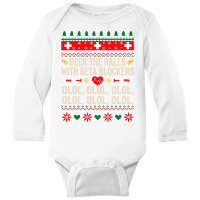 Deck The Halls With Beta Blockers Nurse Ugly Christmas Long Sleeve Baby Bodysuit | Artistshot