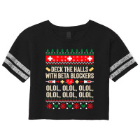 Deck The Halls With Beta Blockers Nurse Ugly Christmas Scorecard Crop Tee | Artistshot