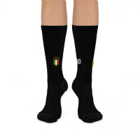 Italia Team Sports Number 10 Italy Soccer Italian Flag Crew Socks | Artistshot