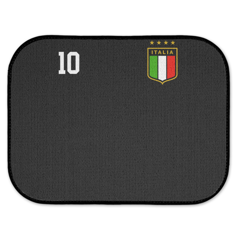 Italia Team Sports Number 10 Italy Soccer Italian Flag Rear Car Mat | Artistshot