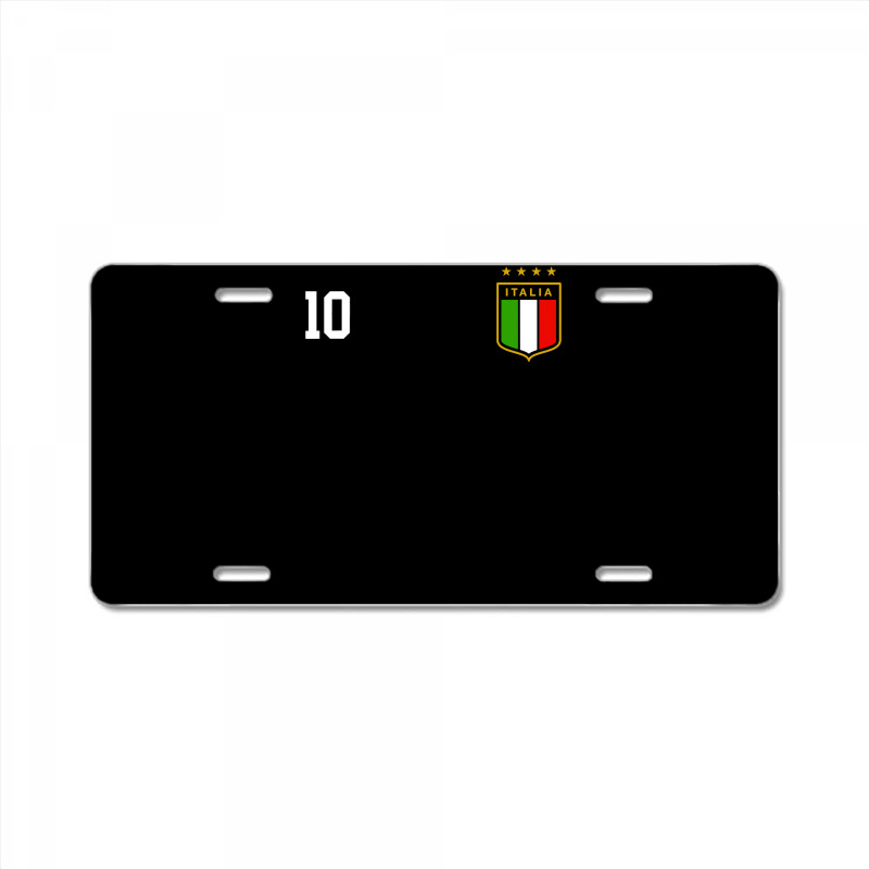 Italia Team Sports Number 10 Italy Soccer Italian Flag License Plate | Artistshot