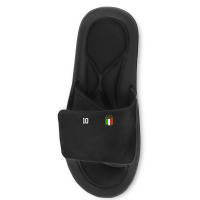 Italia Team Sports Number 10 Italy Soccer Italian Flag Slide Sandal | Artistshot