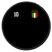 Italia Team Sports Number 10 Italy Soccer Italian Flag Round Patch | Artistshot