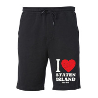 I,love,staten,island,new-york-city,usa,distressed,grunge,pullover,hood Fleece Short | Artistshot