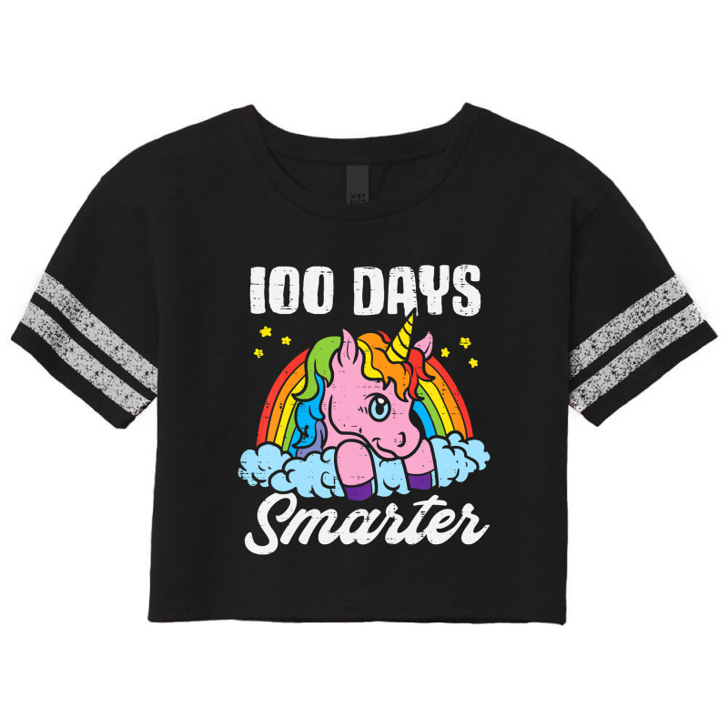 Kids 100 Days Smarter Unicorn 100th Day Of School Girls Kids T Shirt Scorecard Crop Tee by sieuduong86 | Artistshot