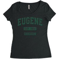 Eugene Oregon Or Vintage Athletic Sports Design Women's Triblend Scoop T-shirt | Artistshot