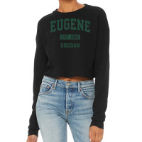 Eugene Oregon Or Vintage Athletic Sports Design Cropped Sweater | Artistshot