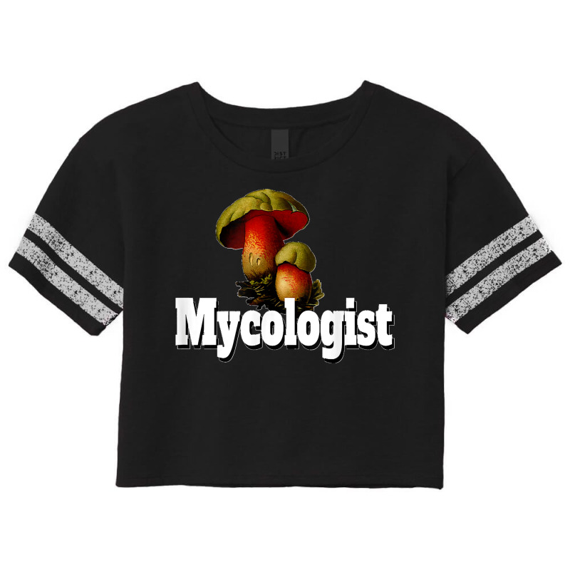 Mycologist Mushroom Graphic Scorecard Crop Tee by saterseim | Artistshot