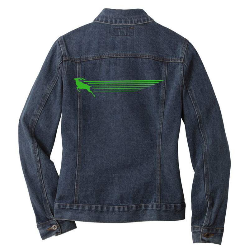 Run Like An Antelope Ladies Denim Jacket by CUSER3772 | Artistshot