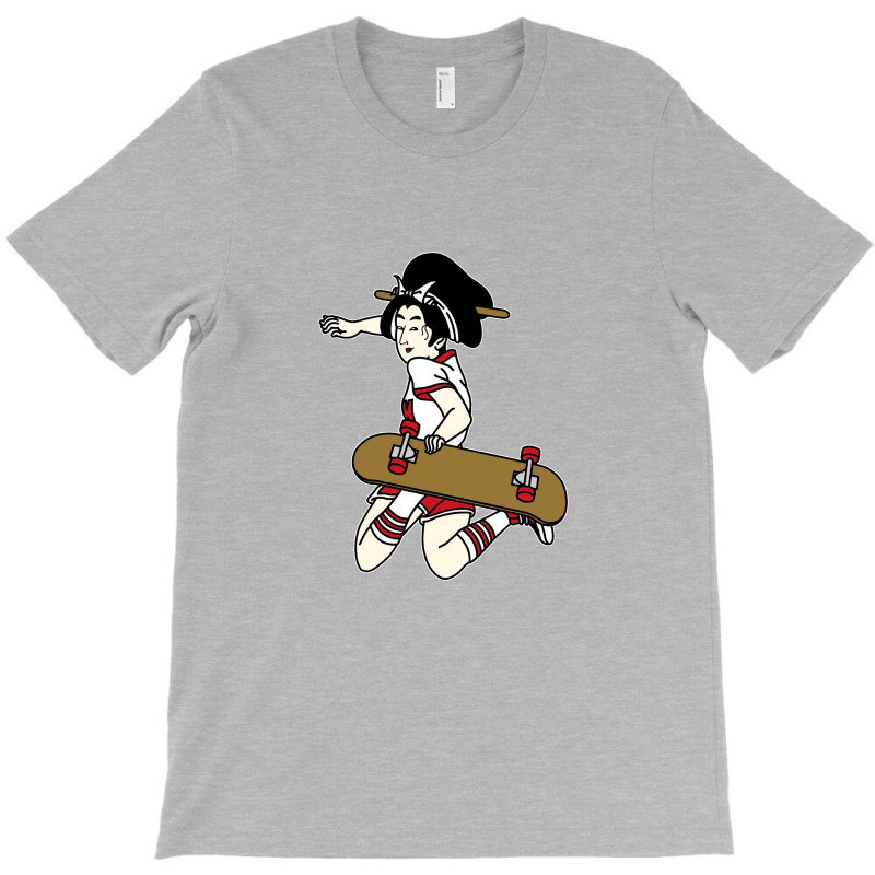 Geisha And Skateboard T-shirt | Artistshot