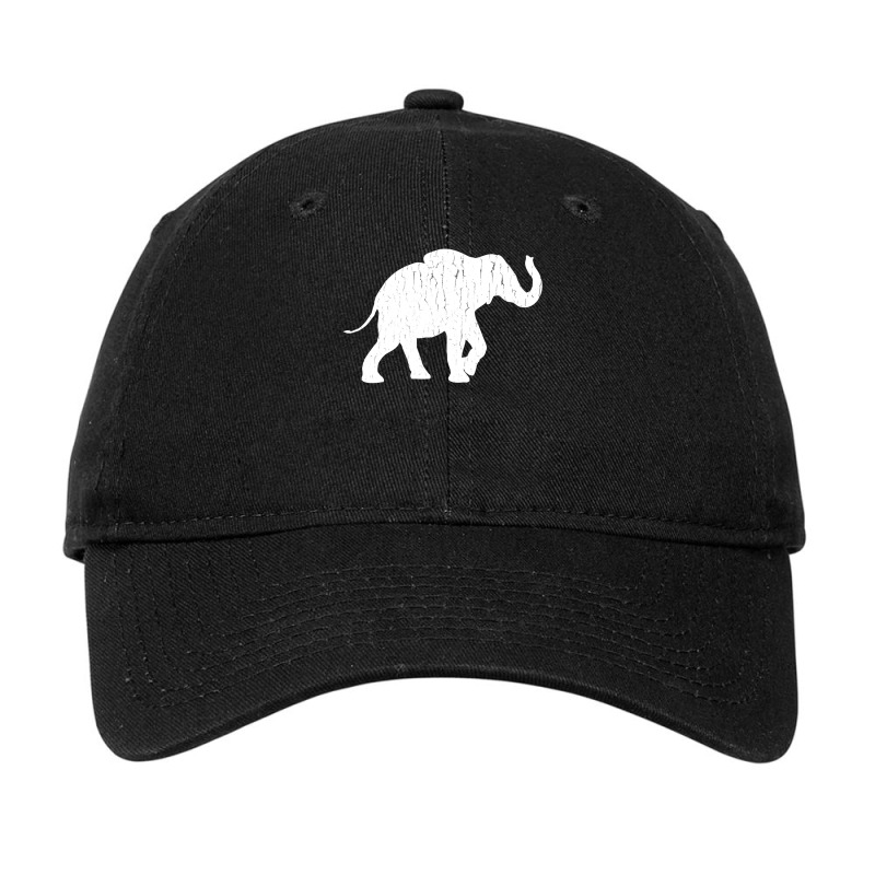 Distressed Elephant Silhouette Adjustable Cap by AuturoMedero | Artistshot