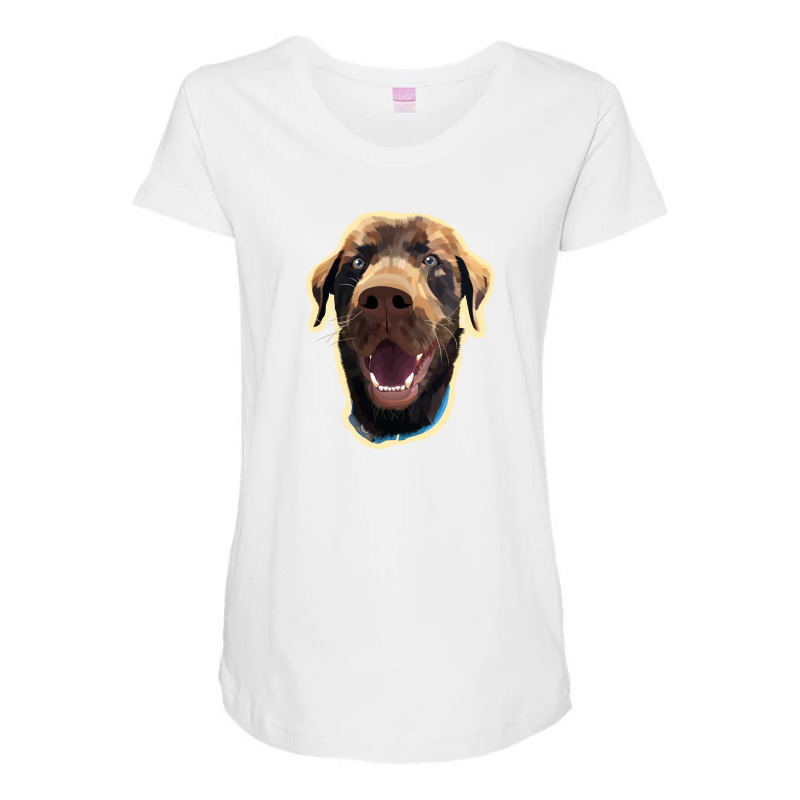 Dog Excitement Maternity Scoop Neck T-shirt by mshel tyan | Artistshot