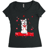 Cool Siberian Husky Valentines Day Dog Lover Gift Women's Triblend Scoop T-shirt | Artistshot