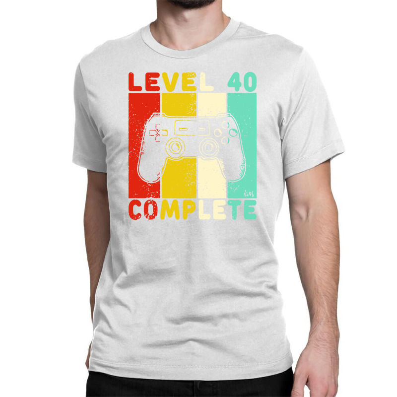 Neu 40. Geburtstag Männer Gamer Level 40 Classic T-shirt by cm-arts | Artistshot