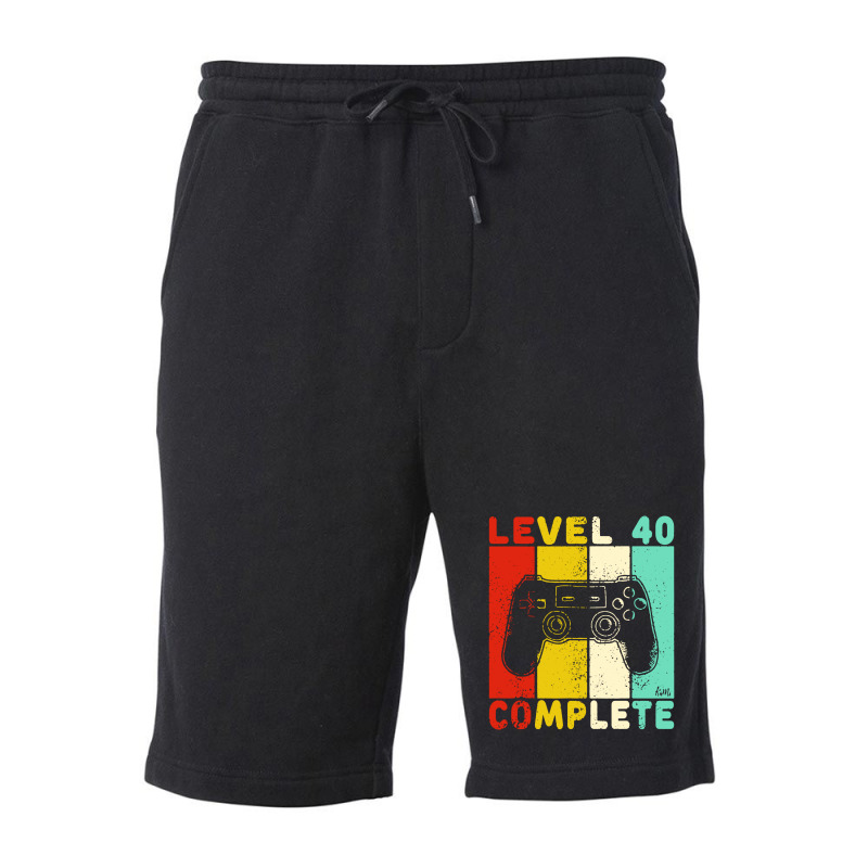 Neu 40. Geburtstag Männer Gamer Level 40 Fleece Short by cm-arts | Artistshot