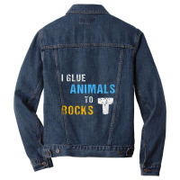 Saltwater Aquarium Saltwater Fish Tank I Glue Animals To Rocks Men Denim Jacket | Artistshot