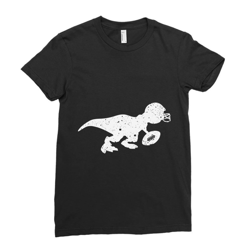 Dinosaurs Reptile Football Rugby Rugger Player Game Gift Ladies Fitted T-Shirt by EricWade | Artistshot