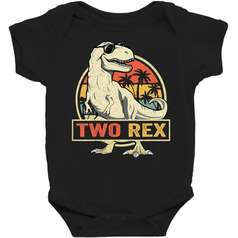 Kids Two Rex 2nd Birthday Gift Second Dinosaur 2 Year Old Baby Bodysuit by AuturoMedero90 | Artistshot