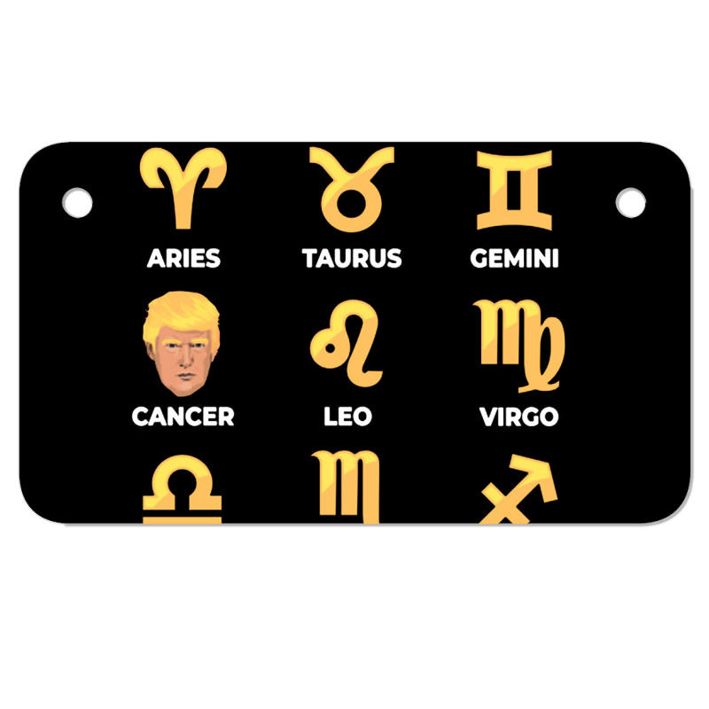 Funny Anti Trump Zodiac   Anti Trump Motorcycle License Plate | Artistshot