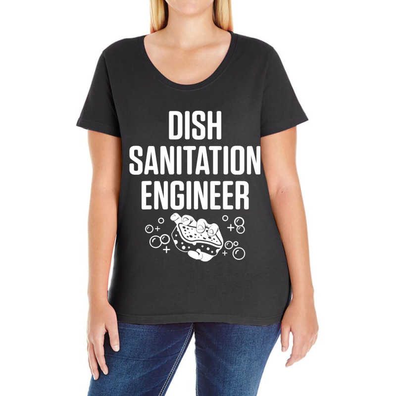 Dishwasher Sanitation Engineer Funny Dishwashing Gift Ladies Curvy T-Shirt by EricWade | Artistshot