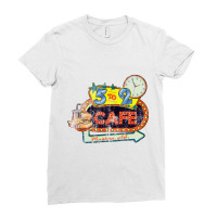 The 5 To 2 Cafe From Natural Born Killers   Distressed Ladies Fitted T-shirt | Artistshot