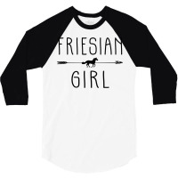 Friesian Horse Girl  Gifts Horses Lover Riding Racing 3/4 Sleeve Shirt | Artistshot