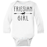 Friesian Horse Girl  Gifts Horses Lover Riding Racing Long Sleeve Baby Bodysuit | Artistshot