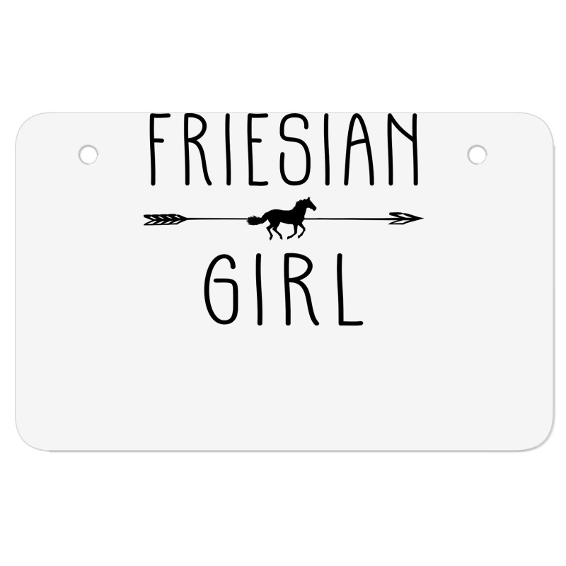 Friesian Horse Girl  Gifts Horses Lover Riding Racing Atv License Plate | Artistshot