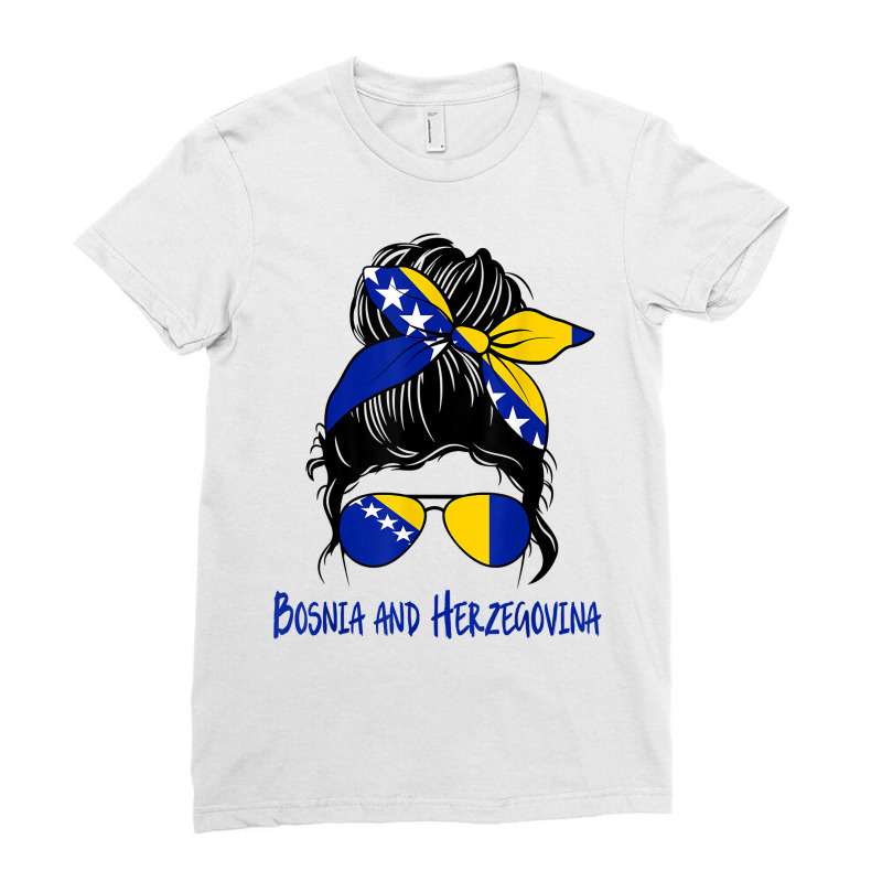 Bosnian Girl Bosniaks Girl Bosnia And Herzegovina Woman Flag T Shirt Ladies Fitted T-Shirt by pypybedypa | Artistshot