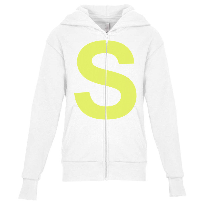 Chipmunk Halloween Carnival Group Costume Letter S  Blu Youth Zipper Hoodie | Artistshot