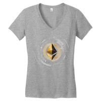 Ethereum Futuristic Payment Invest Currency Crypto Art T Shirt Women's V-neck T-shirt | Artistshot