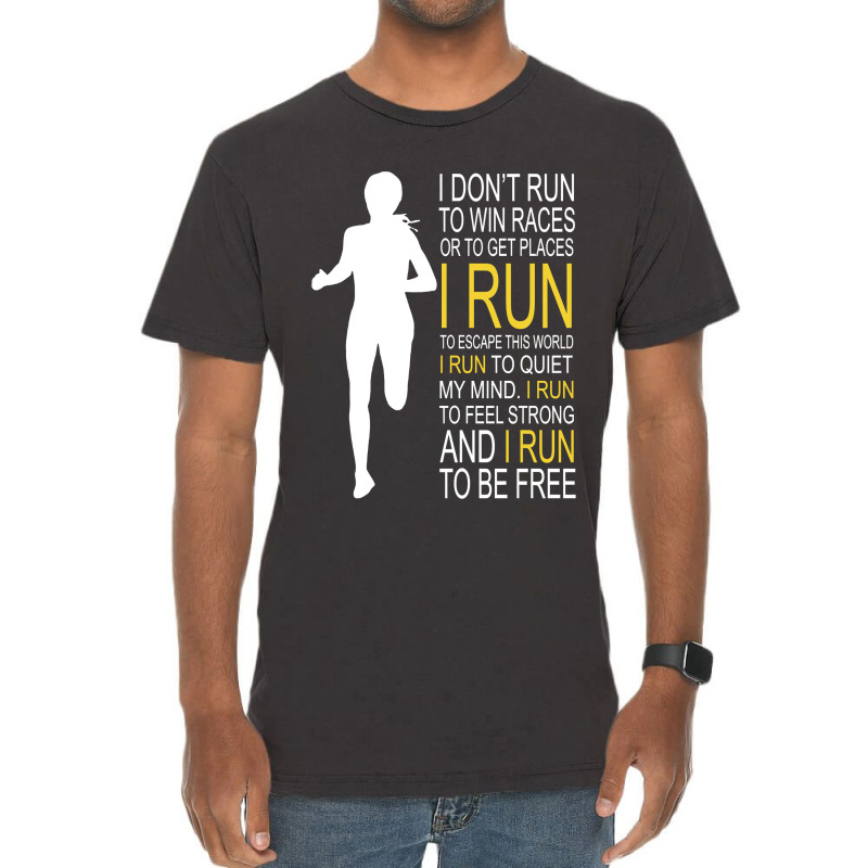 Female Runner Girl Women I Don't Run To Win Races Vintage T-shirt | Artistshot