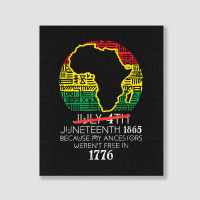 Africa Map July 4th Juneteenth 1865 June 19th Men Women Kids Portrait Canvas Print | Artistshot