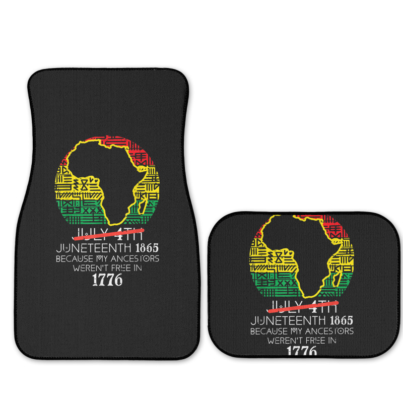 Africa Map July 4th Juneteenth 1865 June 19th Men Women Kids Full Set Car Mats | Artistshot