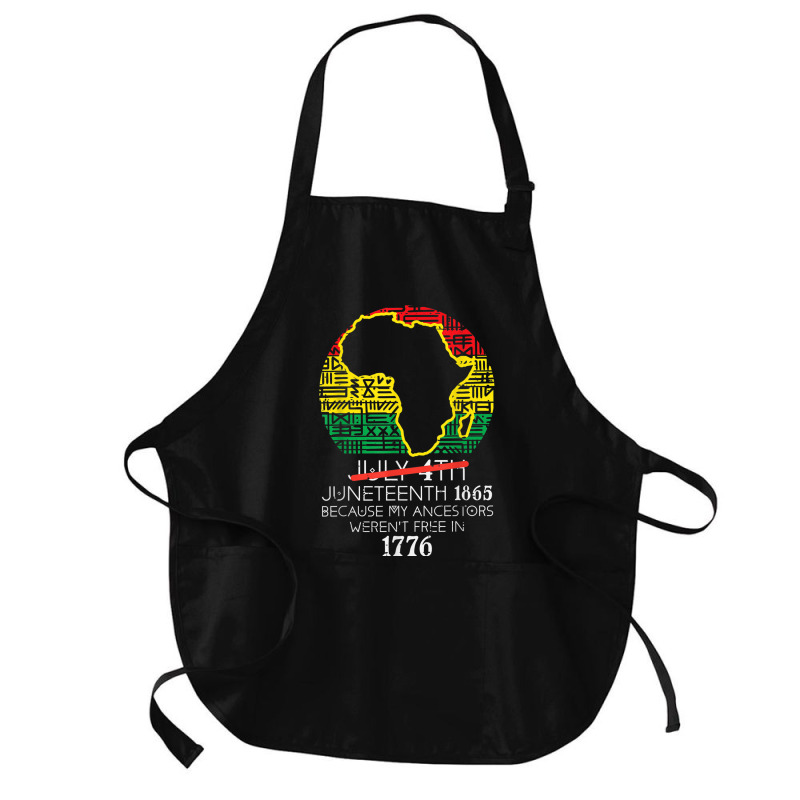 Africa Map July 4th Juneteenth 1865 June 19th Men Women Kids Medium-length Apron | Artistshot