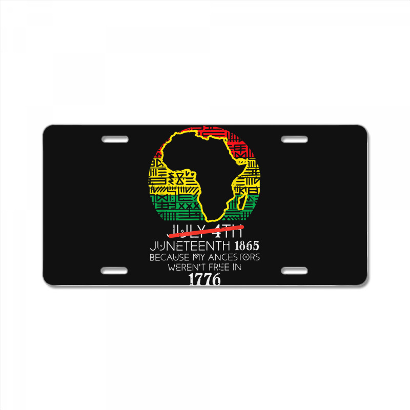 Africa Map July 4th Juneteenth 1865 June 19th Men Women Kids License Plate | Artistshot