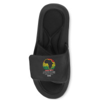 Africa Map July 4th Juneteenth 1865 June 19th Men Women Kids Slide Sandal | Artistshot