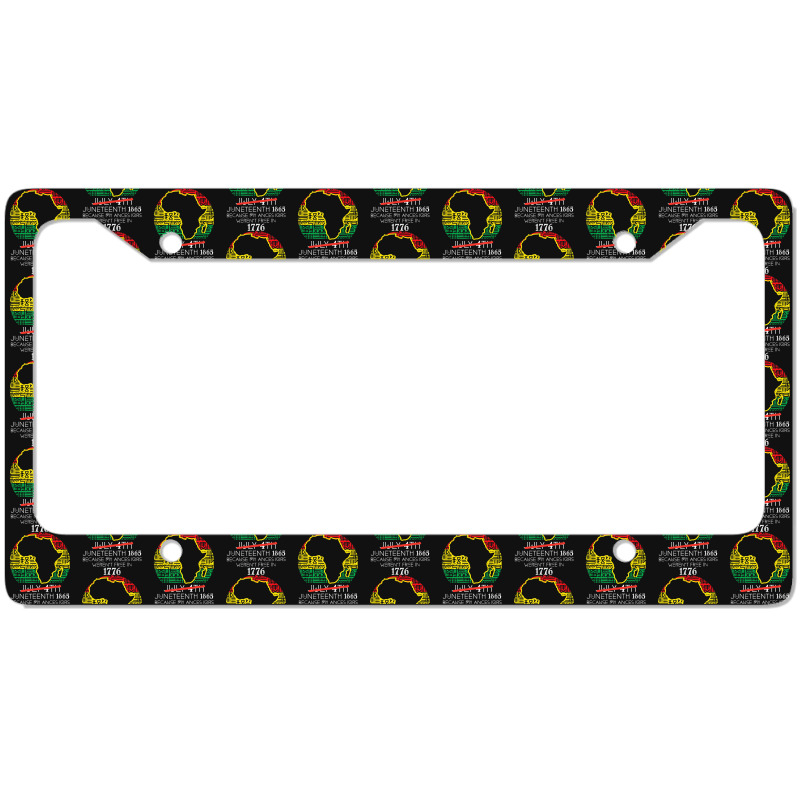 Africa Map July 4th Juneteenth 1865 June 19th Men Women Kids License Plate Frame | Artistshot