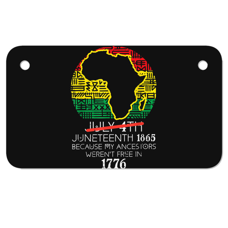 Africa Map July 4th Juneteenth 1865 June 19th Men Women Kids Motorcycle License Plate | Artistshot