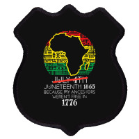 Africa Map July 4th Juneteenth 1865 June 19th Men Women Kids Shield Patch | Artistshot