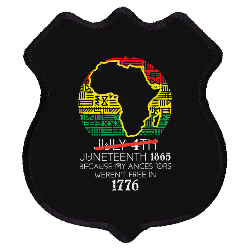 Africa Map July 4th Juneteenth 1865 June 19th Men Women Kids Shield Patch | Artistshot