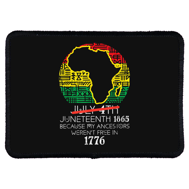 Africa Map July 4th Juneteenth 1865 June 19th Men Women Kids Rectangle Patch | Artistshot