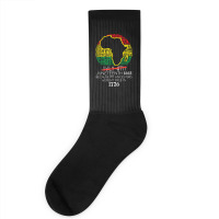 Africa Map July 4th Juneteenth 1865 June 19th Men Women Kids Socks | Artistshot