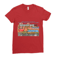 The Wagon Quee Family Truckster Distressed   Vacation Ladies Fitted T-shirt | Artistshot