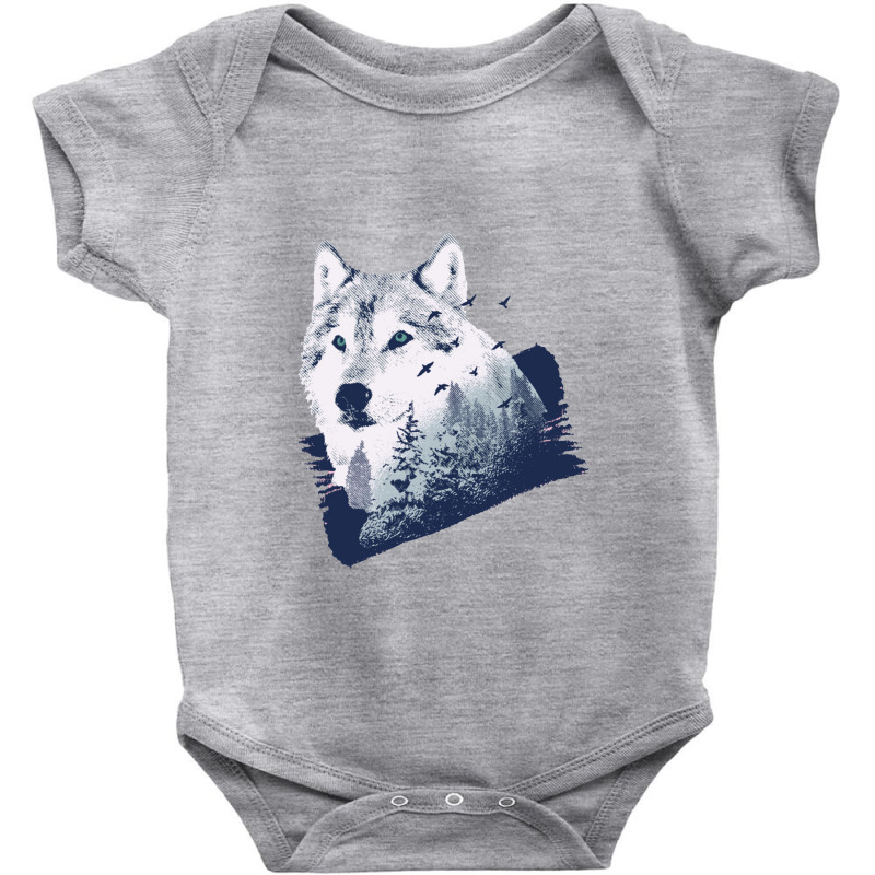 Wolf Forest Baby Bodysuit by cm-arts | Artistshot