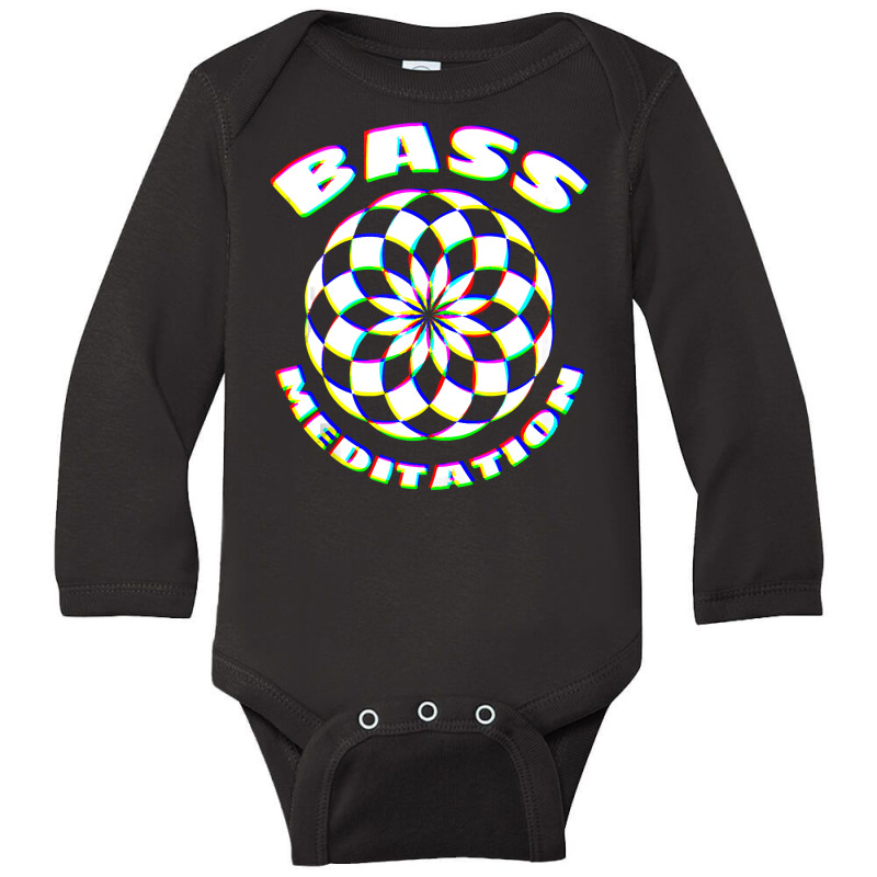 Edm Techno Bass Meditation Design Dance Rave Music Long Sleeve Baby Bodysuit by AuturoMedero | Artistshot