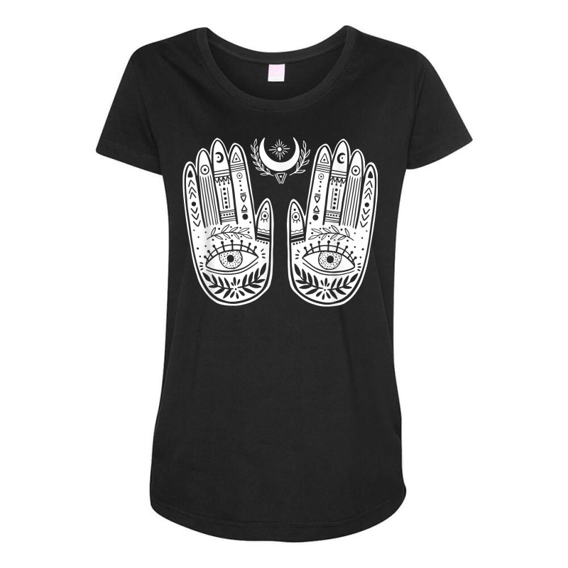 Fortune Telling Teller Foretelling Chiromancy Palmistry T Shirt Maternity Scoop Neck T-shirt by pypybedypa | Artistshot