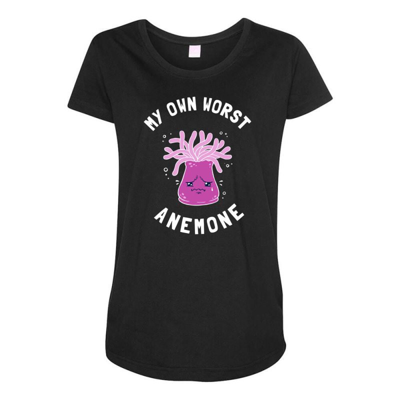 My Own Worst Anemone Maternity Scoop Neck T-shirt by cm-arts | Artistshot