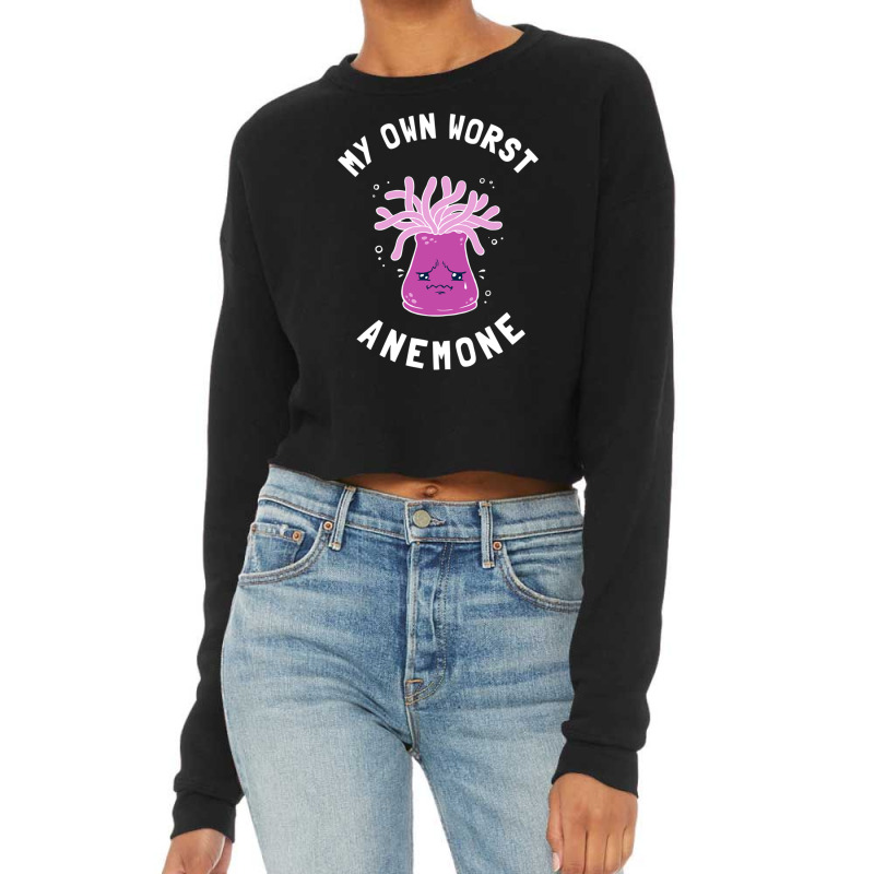 My Own Worst Anemone Cropped Sweater by cm-arts | Artistshot